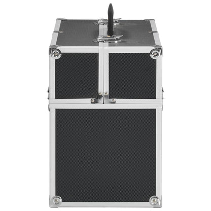 91833 vidaXL Make-up Case 38x23x34 cm Black Aluminium 4