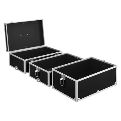 vidaXL Make-up Case 37x24x40 cm Black Aluminium 6
