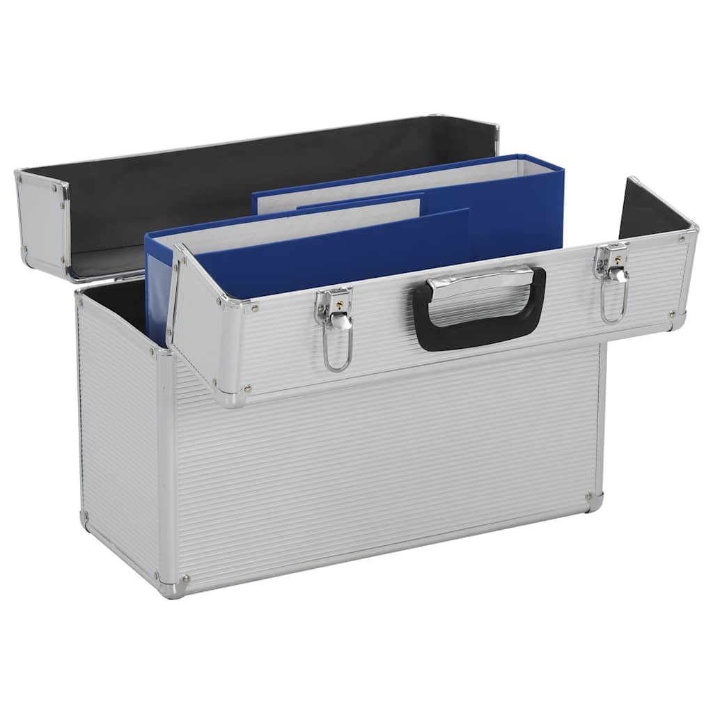 vidaXL Tool Case 47x36x20 cm Silver Aluminium 2
