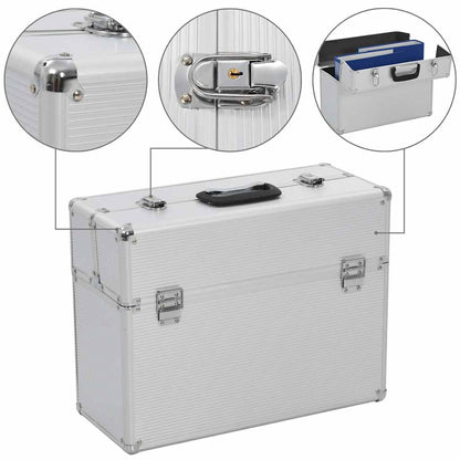 vidaXL Tool Case 47x36x20 cm Silver Aluminium 6