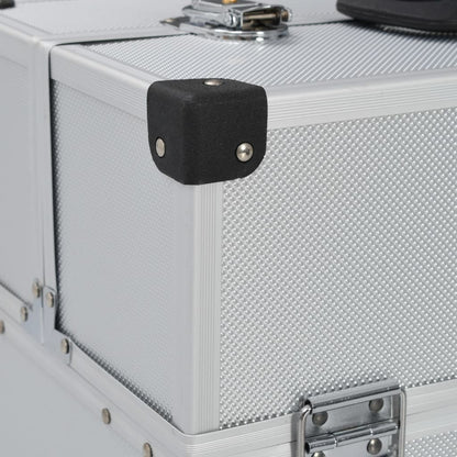 vidaXL Tool Case 38x22.5x34 cm Silver Aluminum 6