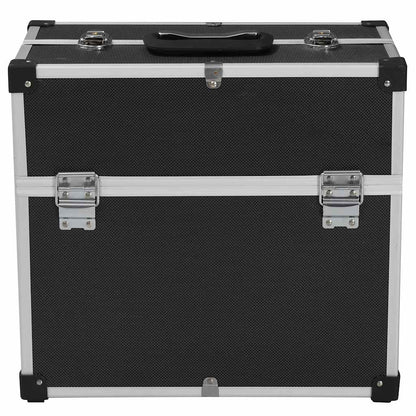 vidaXL Tool Case 38x22.5x34 cm Black Aluminum 4