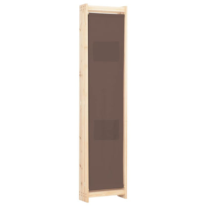 vidaXL 4-Panel Room Divider Brown 160x170x4 cm Fabric 4