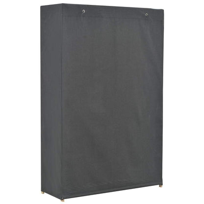 vidaXL Wardrobe | Grey | Cotton, Polyester, Solid Fir Wood | Medium | Wardrobe 3