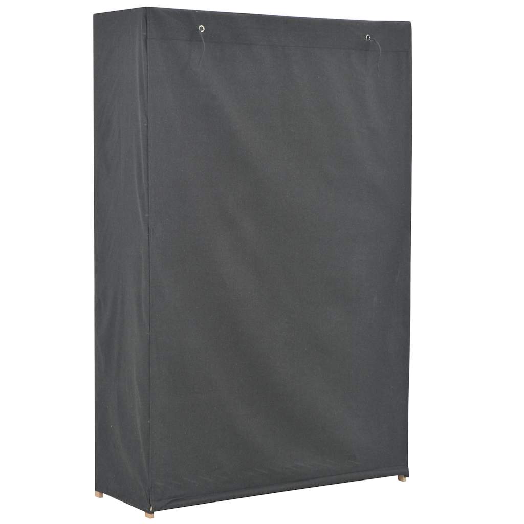 vidaXL Wardrobe | Grey | Cotton and Polyester fabric with Fir wood frame 3