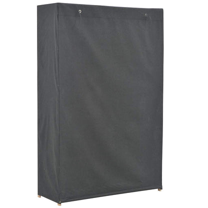 vidaXL Wardrobe | Grey | Cotton and Polyester fabric with Fir wood frame 3