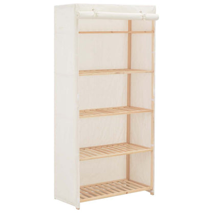 vidaXL Wardrobe | White | Cotton, Polyester, Solid fir wood | 79x40x170 cm 1