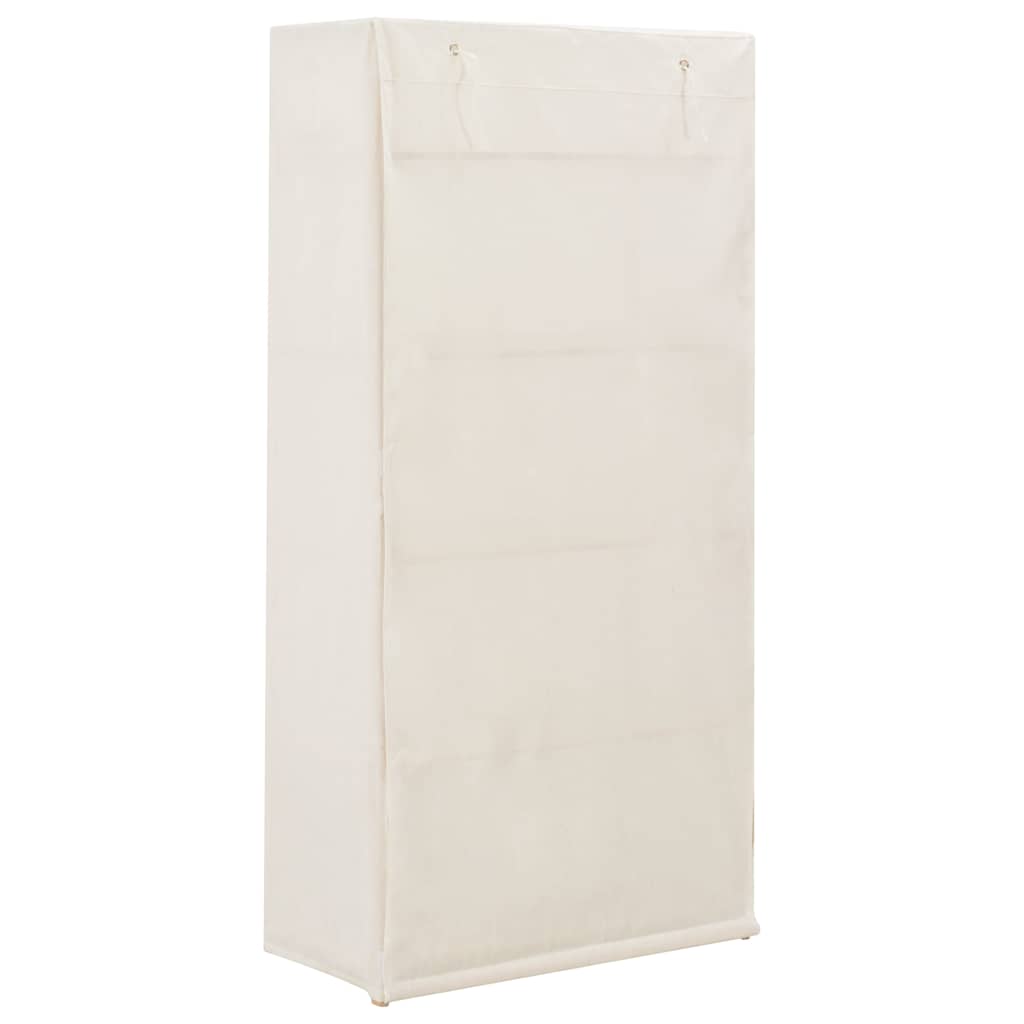 vidaXL Wardrobe | White | Cotton, Polyester, Solid fir wood | 79x40x170 cm 3