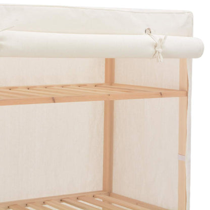vidaXL Wardrobe | White | Cotton, Polyester, Solid fir wood | 79x40x170 cm 4