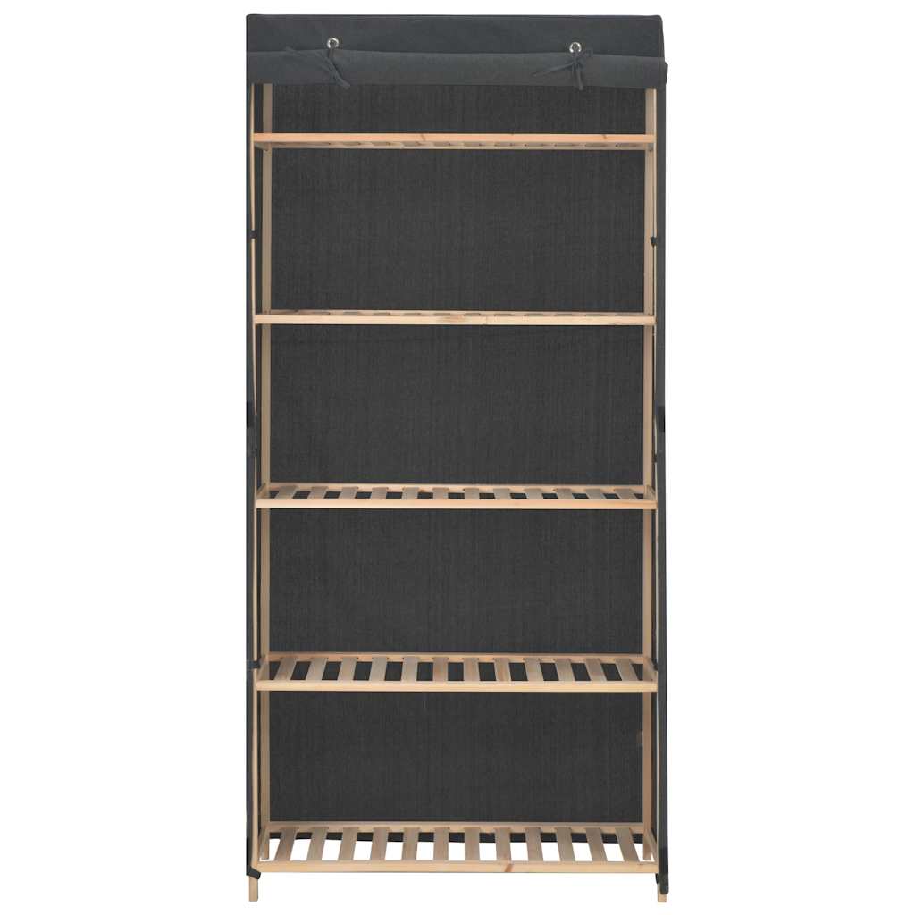 vidaXL Wardrobe | Grey | Cotton 55%, Polyester 45%, Wooden frame | 79x40x170 cm 2