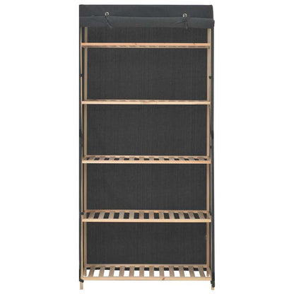 vidaXL Wardrobe | Grey | Cotton 55%, Polyester 45%, Wooden frame | 79x40x170 cm 2