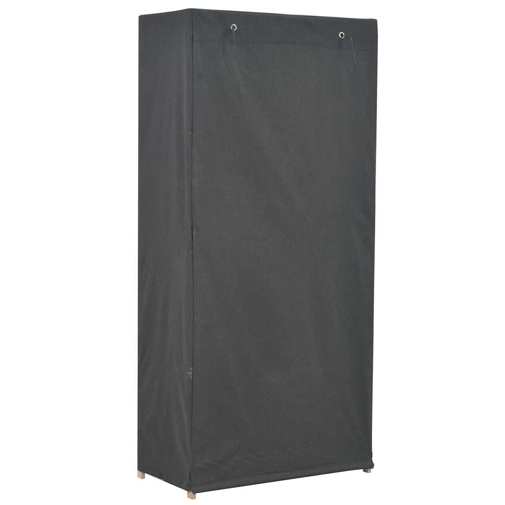 vidaXL Wardrobe | Grey | Cotton 55%, Polyester 45%, Wooden frame | 79x40x170 cm 3