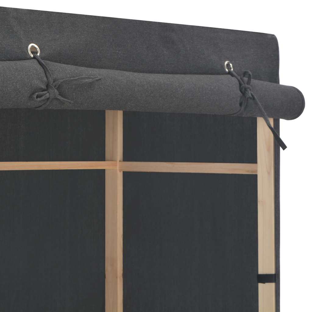vidaXL Wardrobe | Grey | Cotton 55%, Polyester 45%, Wooden frame | 79x40x170 cm 4