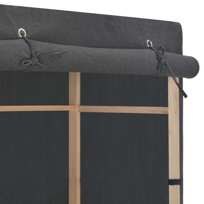 vidaXL Wardrobe | Grey | Cotton 55%, Polyester 45%, Wooden frame | 79x40x170 cm 4
