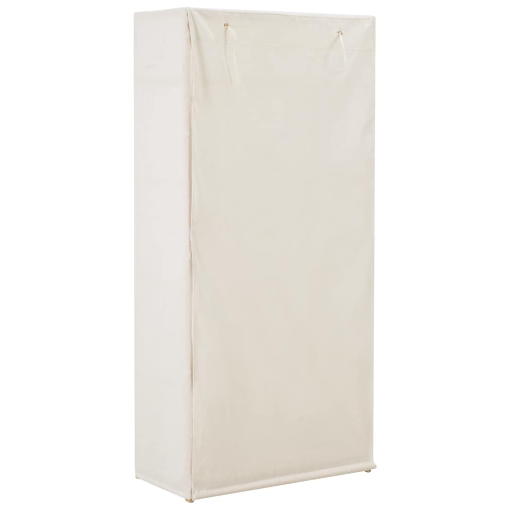 vidaXL Wardrobe | White | Fabric and solid fir wood frame | 79 x 40 x 170 cm 3