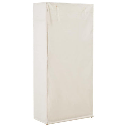 vidaXL Wardrobe | White | Fabric and solid fir wood frame | 79 x 40 x 170 cm 3