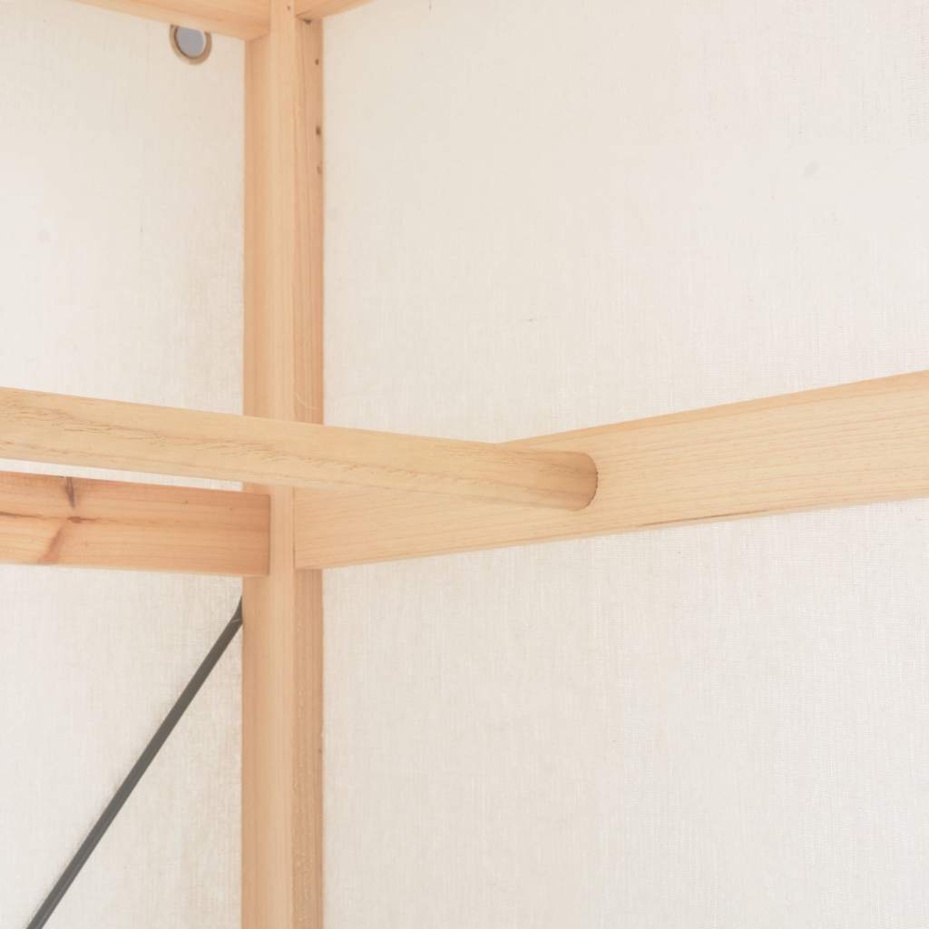 vidaXL Wardrobe | White | Fabric and solid fir wood frame | 79 x 40 x 170 cm 5