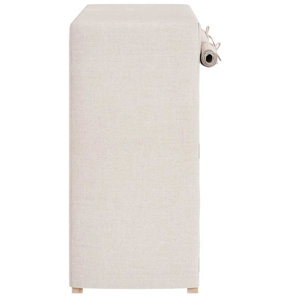vidaXL Shoe Cabinet | White | Fabric and solid fir wood | Medium | Lightweight 5