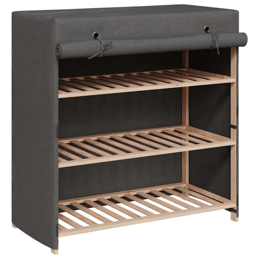 vidaXL Shoe Cabinet | Grey | Fabric and solid fir wood | Medium | Light Weight 2