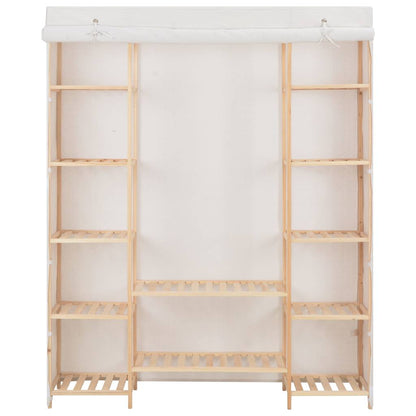 vidaXL Wardrobe | White | Fir wood | 135x40x170 cm | Wardrobe | Rectangular 2