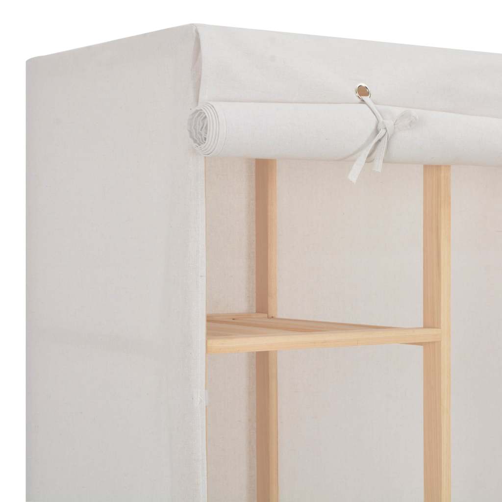 vidaXL Wardrobe | White | Fir wood | 135x40x170 cm | Wardrobe | Rectangular 3