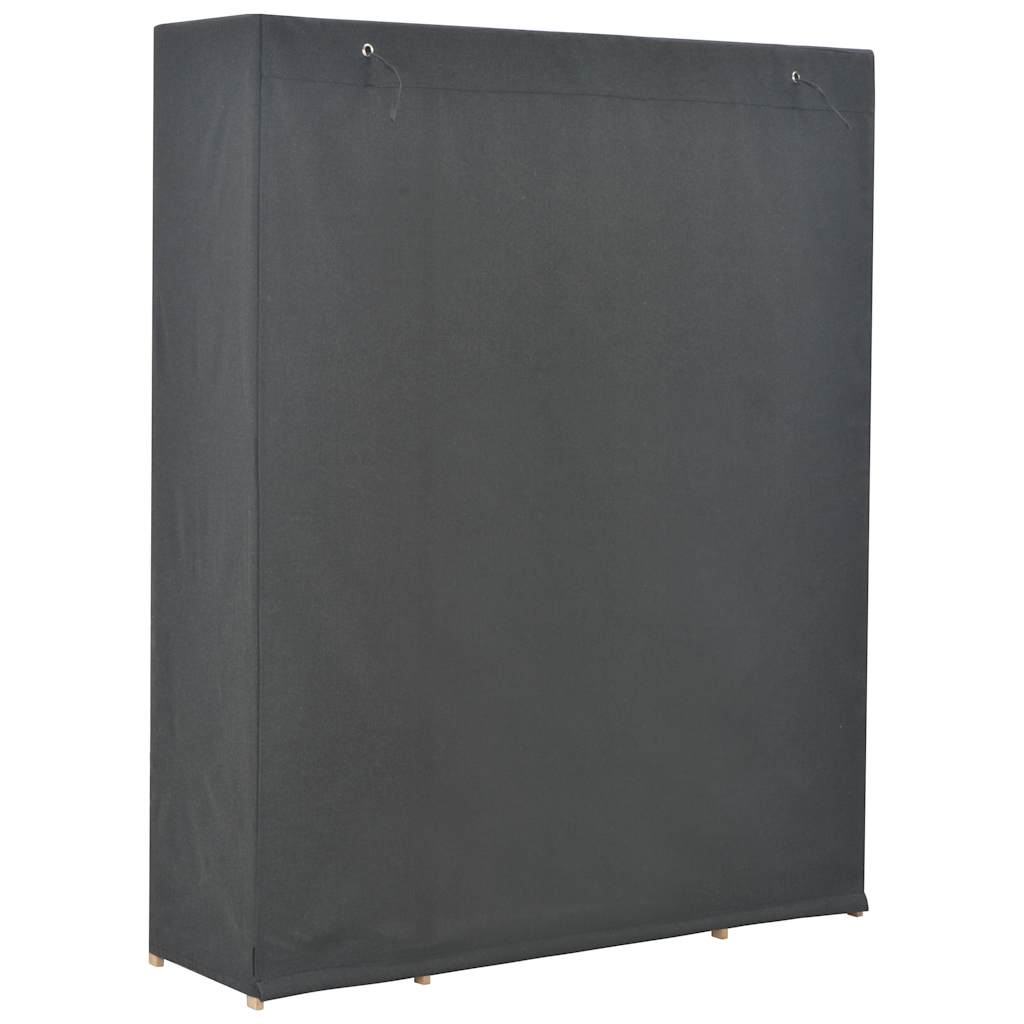 vidaXL Wardrobe | Grey | Fabric and solid fir wood | 135 cm x 40 cm x 170 cm 3