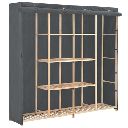 vidaXL Wardrobe | Grey | Cotton | 173 cm x 40 cm x 170 cm | Wardrobe 1