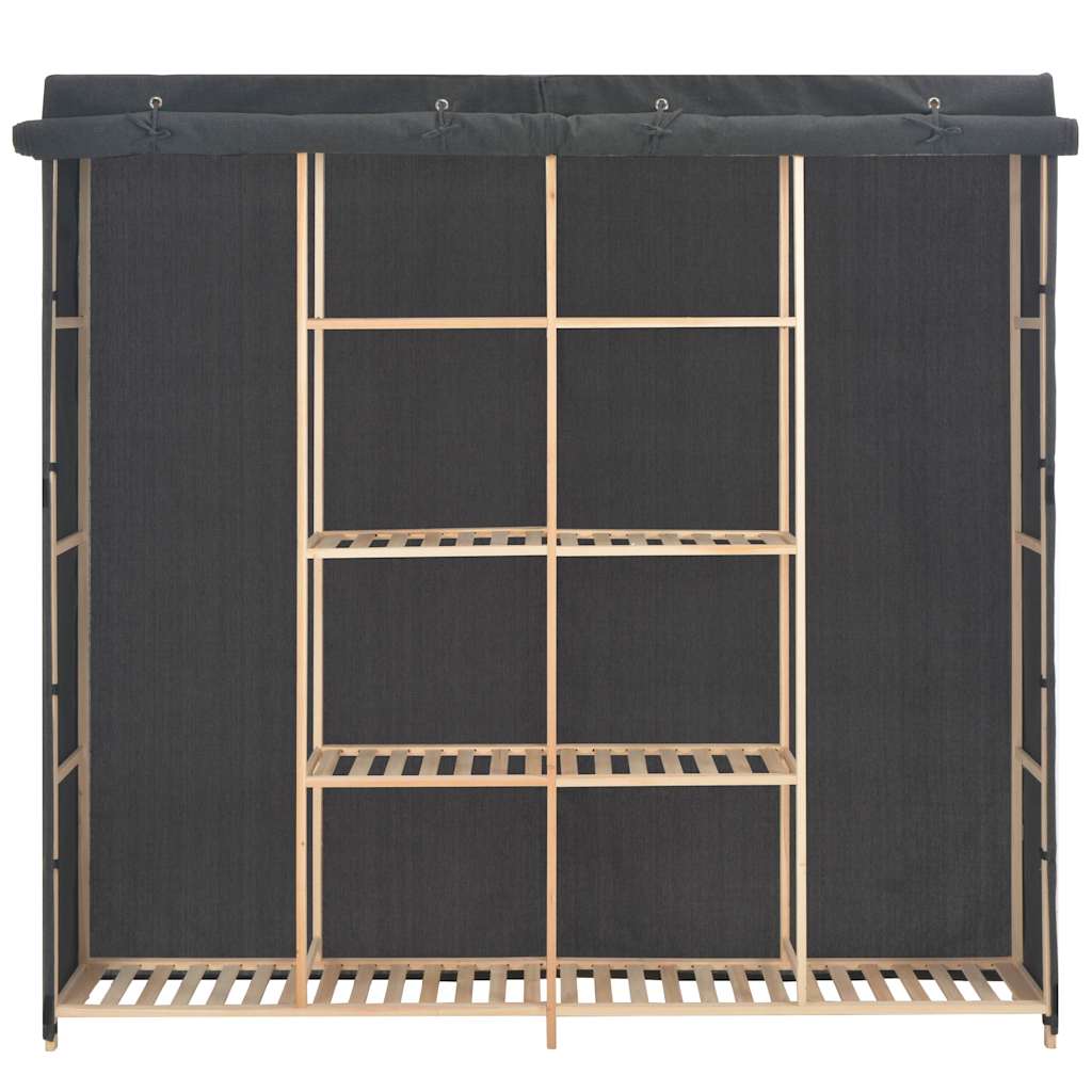 vidaXL Wardrobe | Grey | Cotton | 173 cm x 40 cm x 170 cm | Wardrobe 2