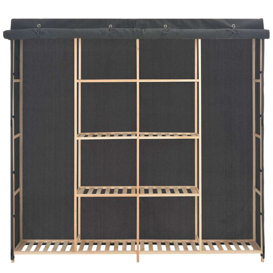 vidaXL Wardrobe | Grey | Cotton | 173 cm x 40 cm x 170 cm | Wardrobe 2