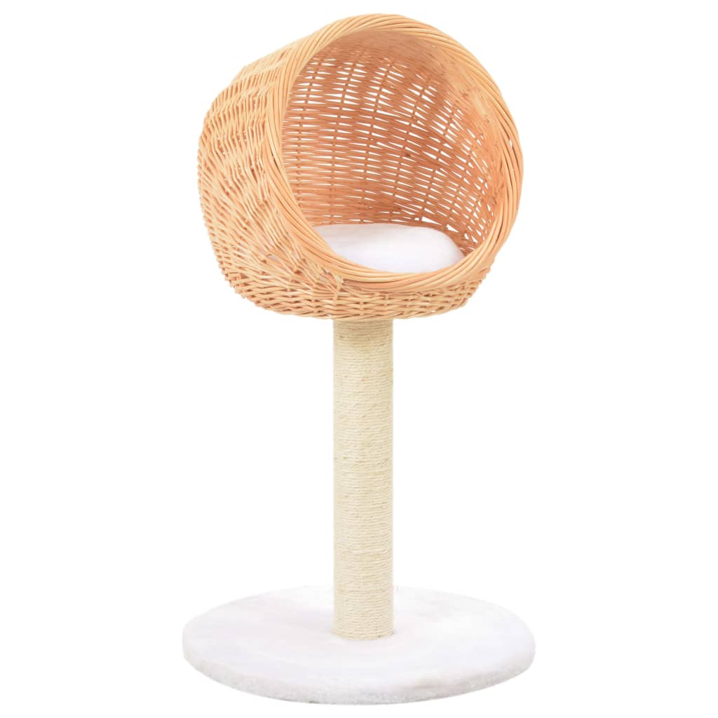 vidaXL Cat Tree | Natural | Willow, Sisal rope, Plush 1