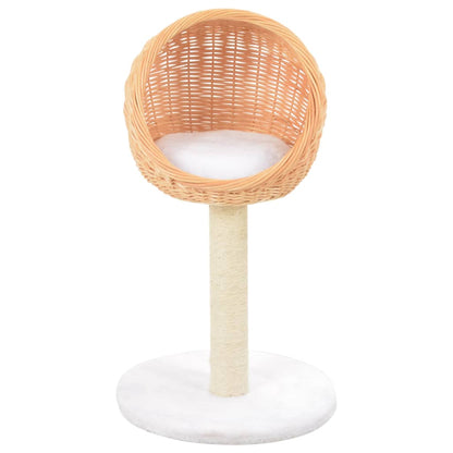 vidaXL Cat Tree | Natural | Willow, Sisal rope, Plush 2