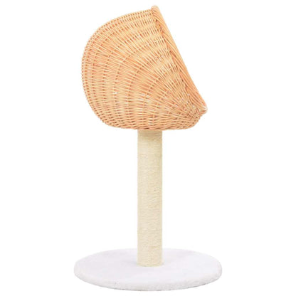 vidaXL Cat Tree | Natural | Willow, Sisal rope, Plush 3