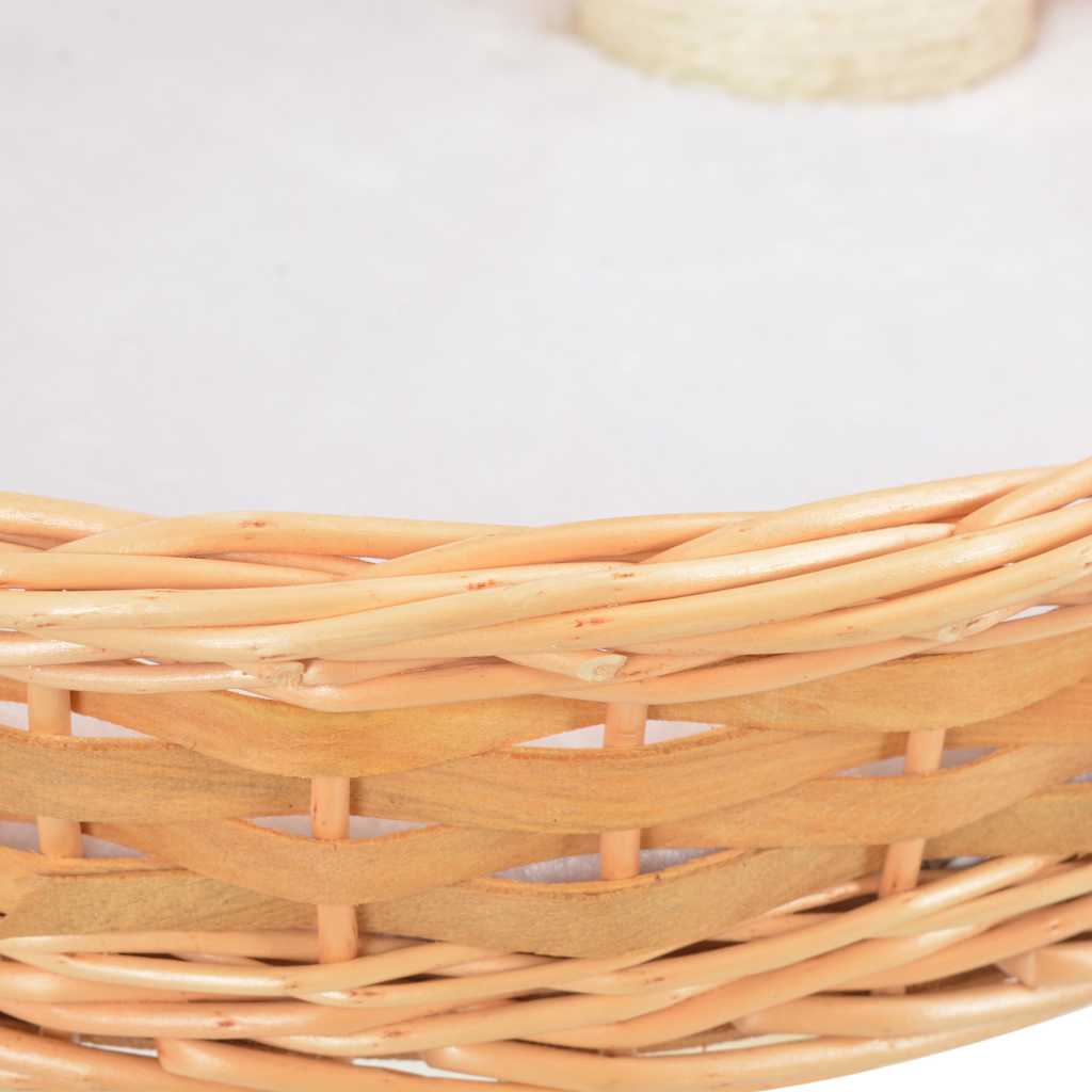170728 vidaXL Cat Tree with Sisal Scratching Post Natural Willow Wood 6