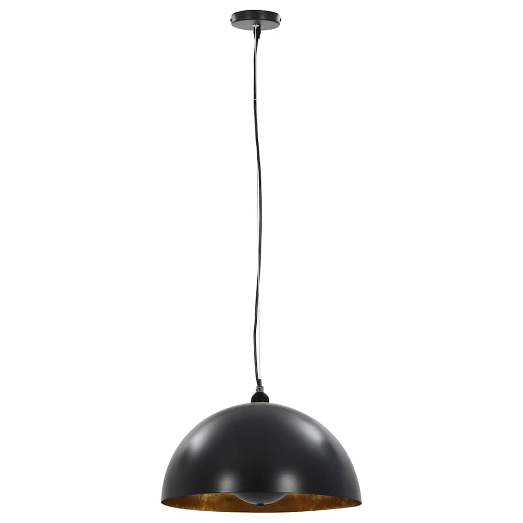 vidaXL Ceiling Lamp | Set of 2 | Black and Gold | Metal | Medium | Modern 3