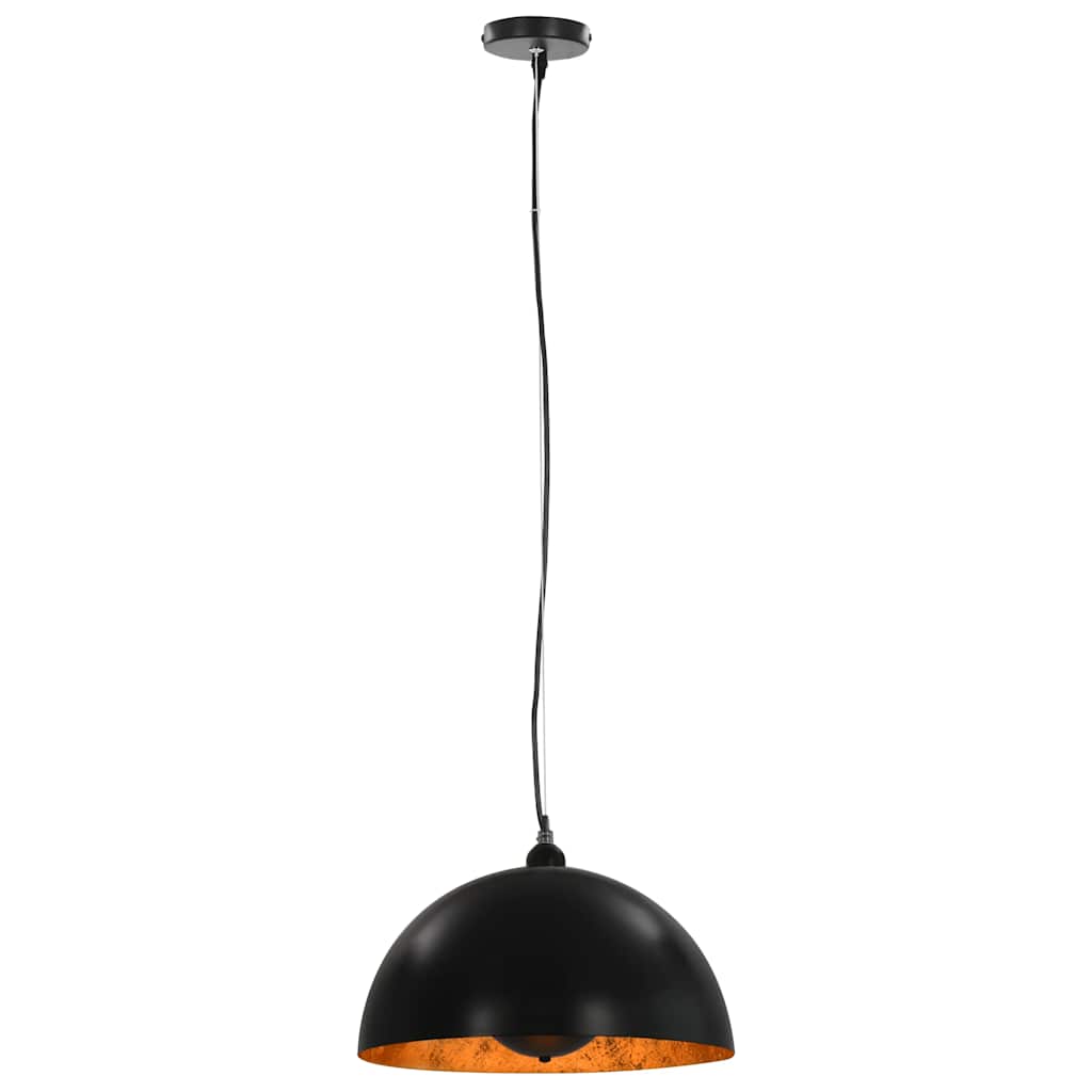 vidaXL Ceiling Lamp | Set of 2 | Black and Gold | Metal | Medium | Modern 4