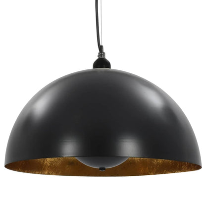 vidaXL Ceiling Lamp | Set of 2 | Black and Gold | Metal | Medium | Modern 5