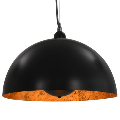 vidaXL Ceiling Lamp | Set of 2 | Black and Gold | Metal | Medium | Modern 6