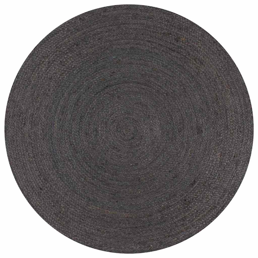 vidaXL Area Rug | Dark grey | Jute | 150 cm Diameter |  Durable  | Area Rug 1