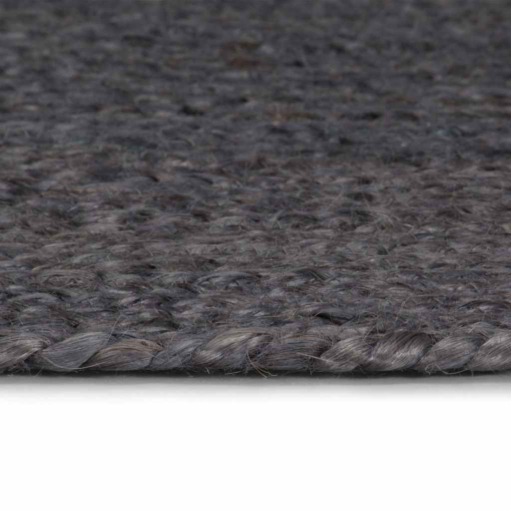 vidaXL Area Rug | Dark grey | Jute | 150 cm Diameter |  Durable  | Area Rug 3