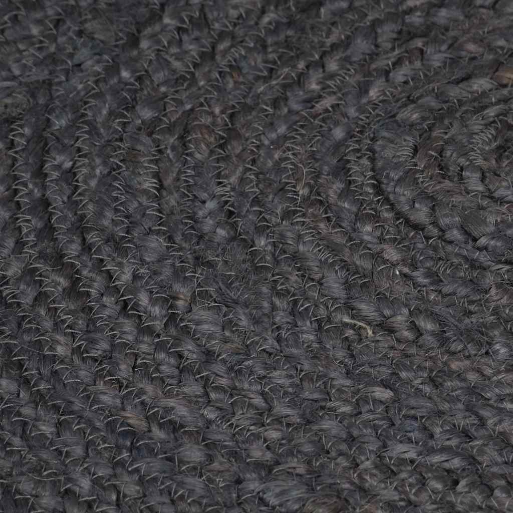 vidaXL Area Rug | Dark grey | Jute | 150 cm Diameter |  Durable  | Area Rug 4