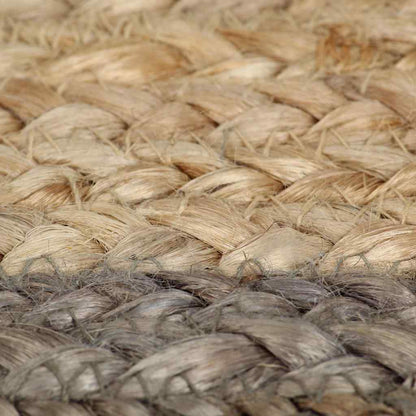 vidaXL Handmade Rug Jute with Grey Border 120 cm 5