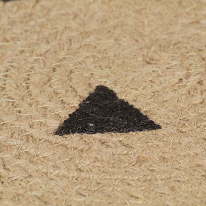 vidaXL Handmade Rug Jute with Triangle Print 150 cm 5