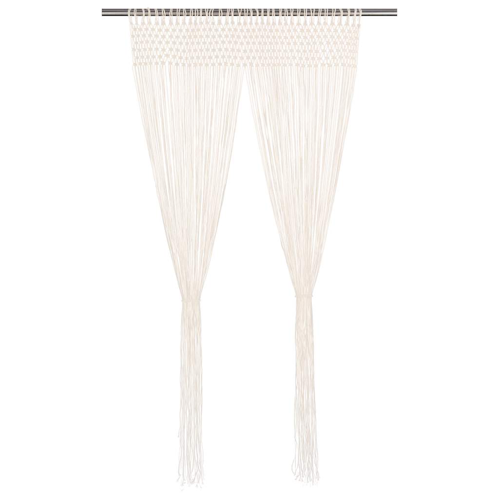 vidaXL Macrame Curtain 140x240 cm Cotton 2