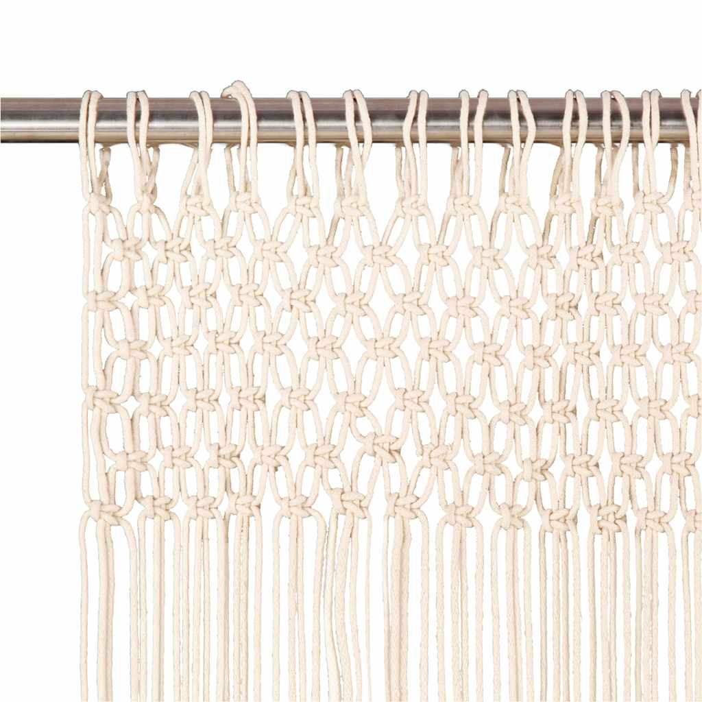 vidaXL Macrame Curtain 140x240 cm Cotton 4