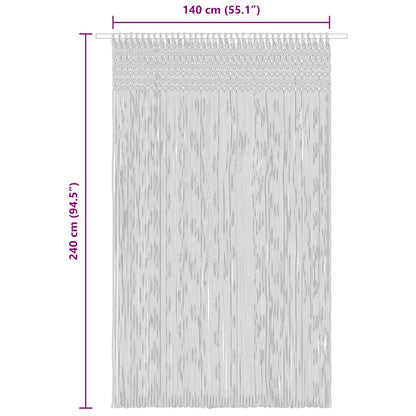 vidaXL Macrame Curtain 140x240 cm Cotton 6