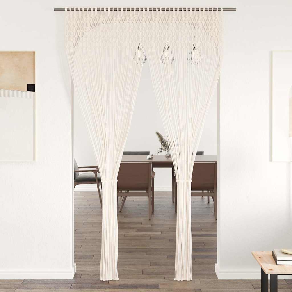 vidaXL Macrame Curtain 140x240 cm Cotton 1