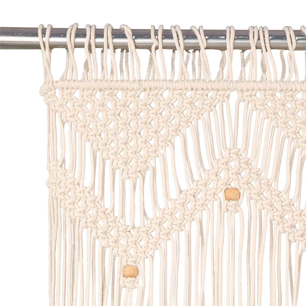 vidaXL Macrame Curtain 140x240 cm Cotton 4