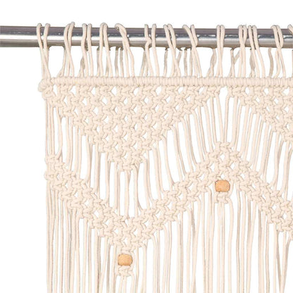 vidaXL Macrame Curtain 140x240 cm Cotton 4