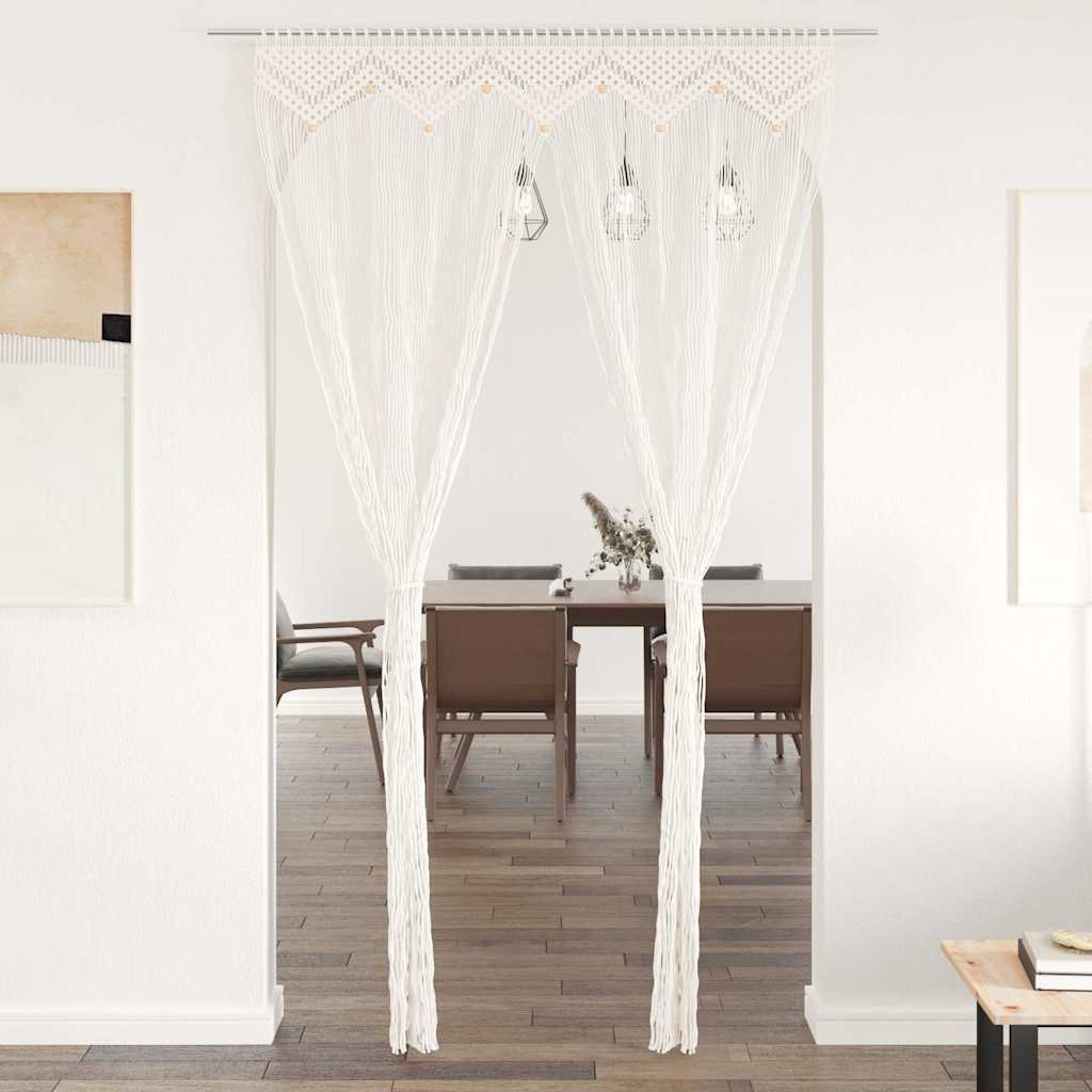 vidaXL Macrame Curtain 140x240 cm Cotton 1