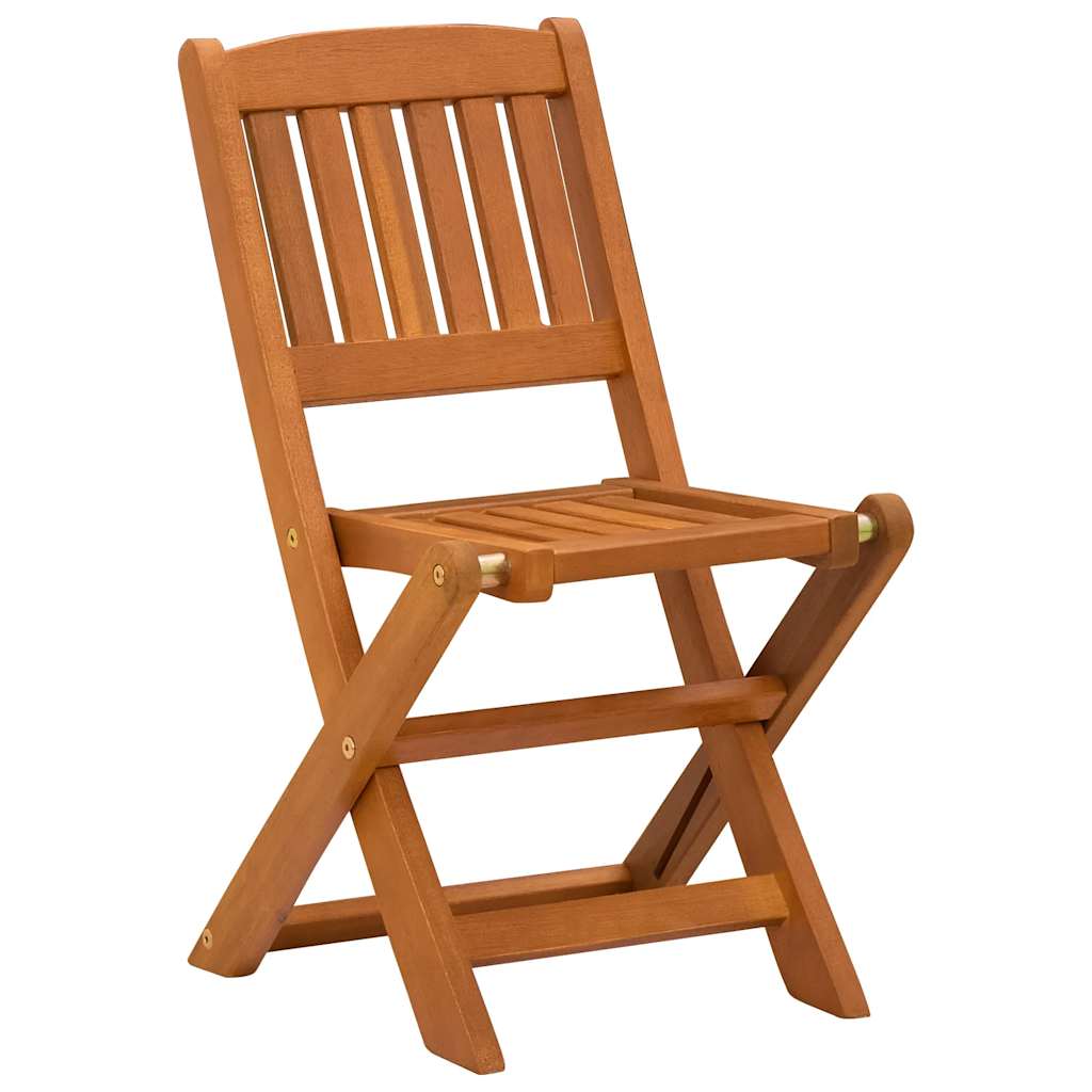 vidaXL Children's Folding Chairs 2 pcs Solid Eucalyptus Wood 2